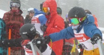 Konzentration am Start Dullinger Anian RS Miesbach hinten gegen Jonathan Steinhaus Gymi Toelz SC Miesbach vorne